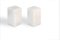 Squared Salt and Pepper Set In White Carrara Marble from FiammettaV Home Collection, Set of 2 1