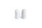 Rounded Salt and Pepper Set In White Carrara Marble from FiammettaV Home Collection, Set of 2, Image 1