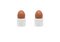 Weiße Eierbecher aus Marmor von FiammettaV Home Collection, 2er Set 1
