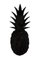 Small Black Marble Pineapple Paperweight from FiammettaV Home Collection, Image 1