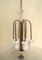 Lámpara de araña italiana moderna de aluminio, latón y vidrio soplado, años 50, Imagen 2