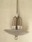 Italian Modern Aluminum, Brass, and Hand-Blown Glass Chandelier, 1950s, Image 3