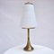 Italian Brass & Milk Glass Table Lamp, 1970s 1