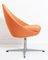 Mid-Century Drehstuhl in Orange, 1950er 3