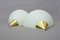 Mid-Century German Brass and Opaline Glass Sconces from Limburg, Set of 2, Image 3