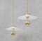 Art Deco Opaline Pendant Lights, 1930s, Set of 2, Image 6