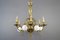 Antique Baroque Brass and Bronze Chandelier 1