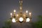 Lustre Baroque Antique en Laiton et Bronze 17