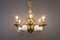 Lustre Baroque Antique en Laiton et Bronze 22