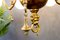 Lámpara de araña barroca antigua de latón y bronce, Imagen 8