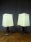 Vintage French Metal and Wood Ceiling Lamps, Set of 2 2