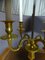 Lámpara de pie francesa Mid-Century de bronce y seda, Imagen 7