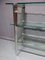 Vintage French Glass and Metal Shelf, 1980s 6