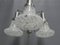Vintage Three-Arm Aluminum and Glass Ceiling Lamp, 1970s 6
