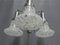 Vintage Three-Arm Aluminum and Glass Ceiling Lamp, 1970s, Image 6