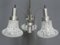 Dreiarmige Vintage Deckenlampe aus Aluminium & Glas, 1970er 10