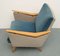 Mid-Century German Blue and Beige Lounge Chair, 1950s, Image 3