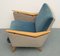 Poltrona Mid-Century blu e beige, Germania, anni '50, Immagine 3