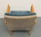 Mid-Century German Blue and Beige Lounge Chair, 1950s, Image 7