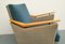 Mid-Century German Blue and Beige Lounge Chair, 1950s, Image 9