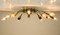 Lampada da soffitto Mid-Century in ottone e acciaio, Germania, anni '50, Immagine 2