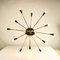 Deutsche Mid-Century Deckenlampe aus Messing & Stahl, 1950er 2