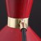 French Red Diabolo Tripod Table Lamp, 1950s 8