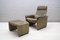 Swiss Buffalo Leather DS-50 Lounge Chair & Ottoman from de Sede, 1970s 1