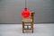 Lámpara colgante alemana grande de vidrio rojo de Peill & Putzler, años 60, Imagen 8
