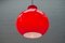 Large German Red Glass Pendant Lamp from Peill & Putzler, 1960s 7