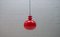 Large German Red Glass Pendant Lamp from Peill & Putzler, 1960s 3