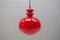 Large German Red Glass Pendant Lamp from Peill & Putzler, 1960s 1