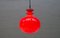 Grande Lampe à Suspension en Verre Rouge de Peill & Putzler, Allemagne, 1960s 2