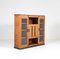 Vintage Art Deco Glass and Oak Amsterdam School Bookcase, 1920s 9