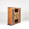 Vintage Art Deco Glass and Oak Amsterdam School Bookcase, 1920s 10