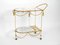 Mid-Century Italian Glass and Metal Trolley, 1960s 1