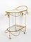 Mid-Century Italian Glass and Metal Trolley, 1960s 3