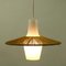 German Etched Glass & Sisal Pendant Lamp, 1950s 6