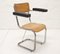 Industrial Leatherette and Wood Armchair from Gispen, 1950s 1