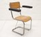 Industrial Leatherette and Wood Armchair from Gispen, 1950s, Image 1