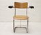Industrial Leatherette and Wood Armchair from Gispen, 1950s, Image 2