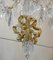 Lámparas de araña vintage de bronce y cristal. Juego de 2, Imagen 6