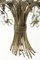 Lámpara de araña floral vintage de bronce y cristal, Imagen 8