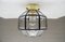 German Glass and Iron Ceiling Lamp from Limburg, 1960s 1