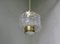 Italian Brass and Murano Glass Ceiling Lamps, 1960s, Set of 2, Image 6