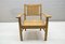 Modernist French Beech & Wicker Armchair, 1940s, Image 7