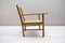 Modernist French Beech & Wicker Armchair, 1940s, Image 3