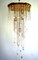 Vintage Italian Brass and Crystal Ceiling Lamp, 1970s 7