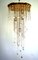 Vintage Italian Brass and Crystal Ceiling Lamp, 1970s, Image 7