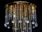 Vintage Italian Brass and Crystal Ceiling Lamp, 1970s, Image 5